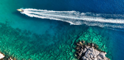 speed boat on the ocean